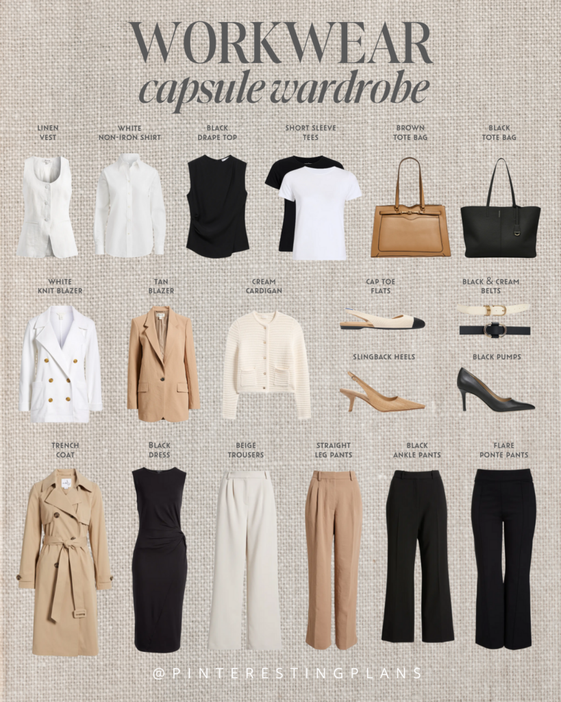 classic spring workwear capsule wardrobe 2025 on pinteresting plans fashion blog